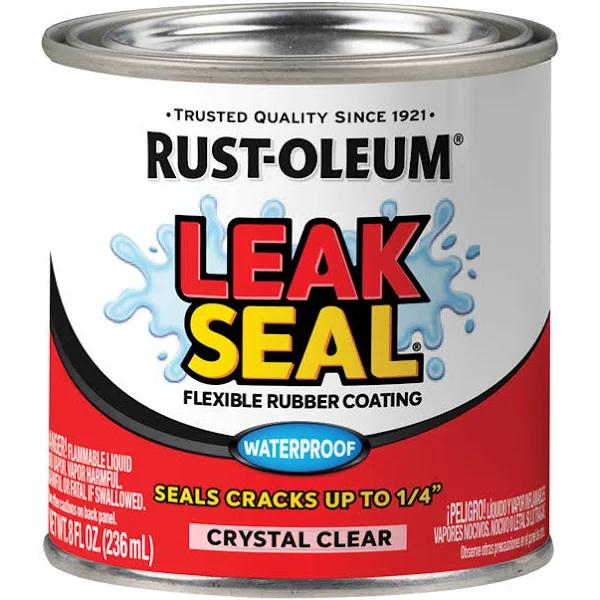 Rust-Oleum 240ml Crystal Clear LeakSeal Flexible Rubber Coating Sealer