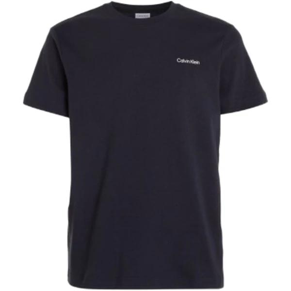 Mens Calvin Klein Blue Micro Logo Interlock T Shirt