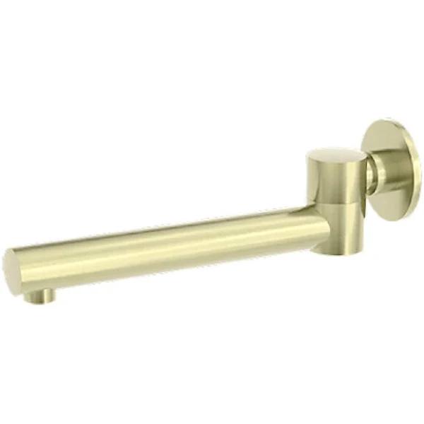 Nero Dolce Wall Mounted Swivel Bath Spout Brushed Gold NR202BG