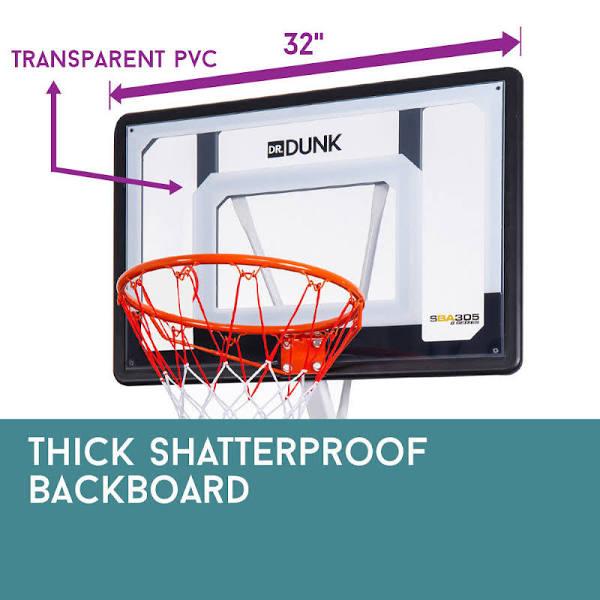 Dr.Dunk Portable Basketball Hoop Stand System Height Adjustable Net Ring Kids