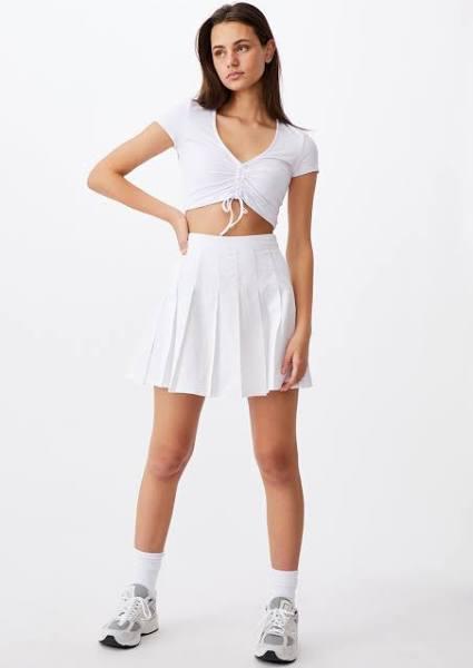 Factorie Pleated Skirt White - 10