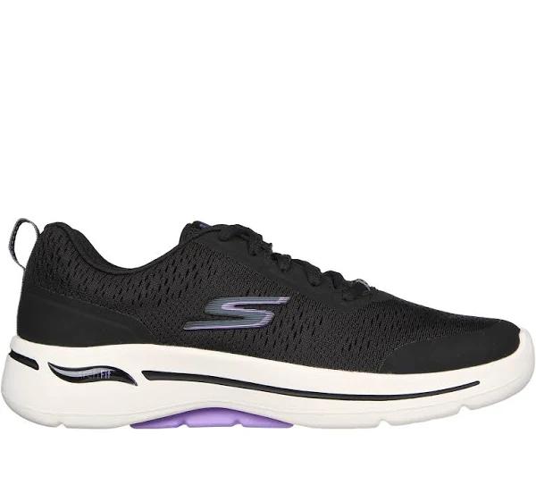 Skechers Go Walk Arch Fit Uptown Summer Sneaker in Black 6