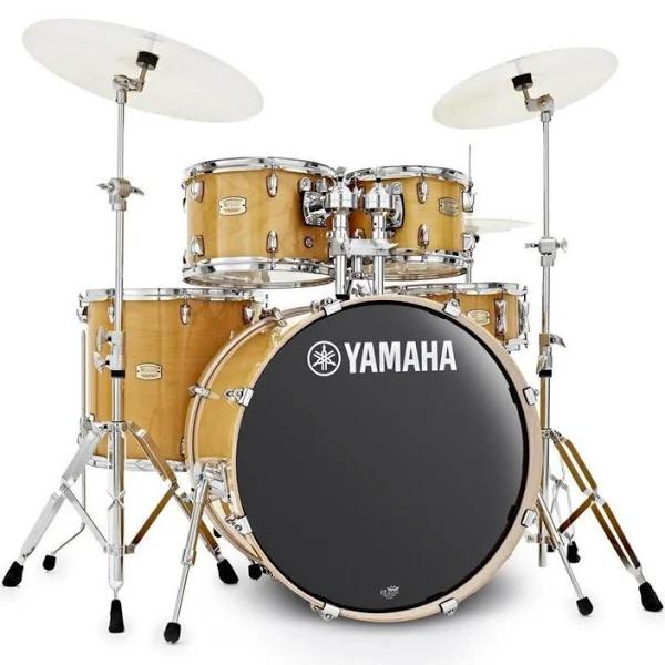 Yamaha Pac Sbp0f50nw Stage Custom Birch 5piece Drum Set Natural Woo