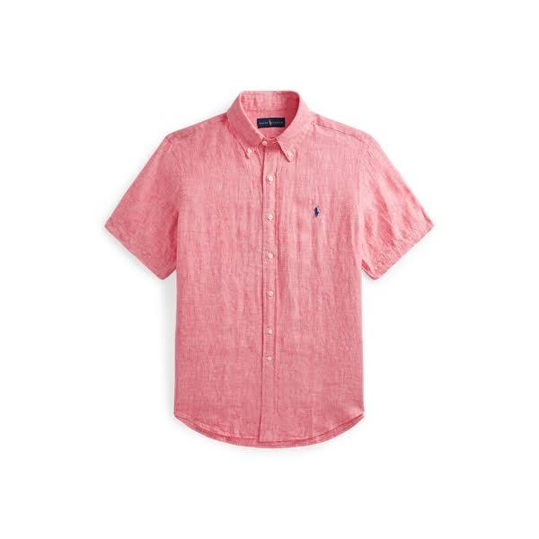 Polo Ralph Lauren Classic Fit Linen Shirt Pink XS