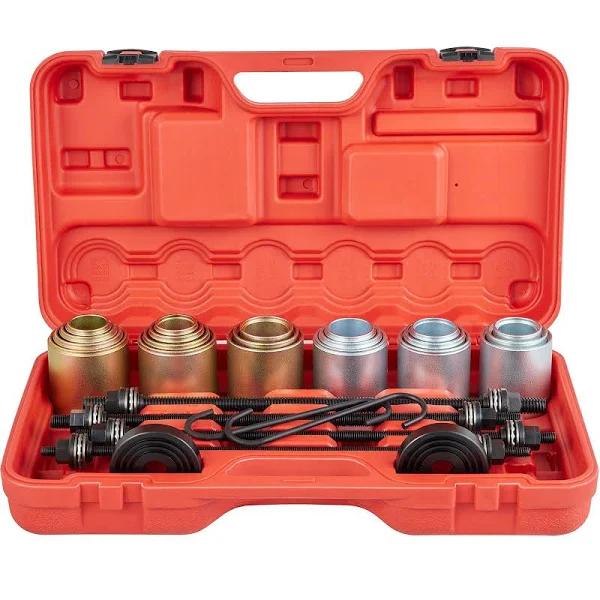 VEVOR 26 Pcs Pull and Press Sleeve Kit, 45#Steel Removal Installation Bushes Bearings Tool Kit, Bush Removal Insertion Sleeve Tool Set Works On