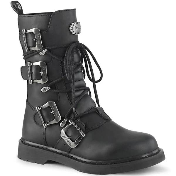 Demonia BOLT-265 Black Vegan Leather Size 14