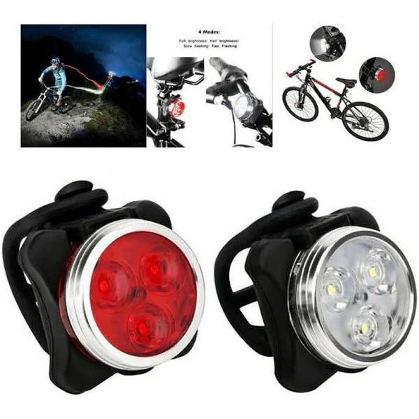 2x USB Rechargeable Bicycle Bike Lights Waterproof Front Rear Tail Light Lamp - AfterPay & zipPay Available