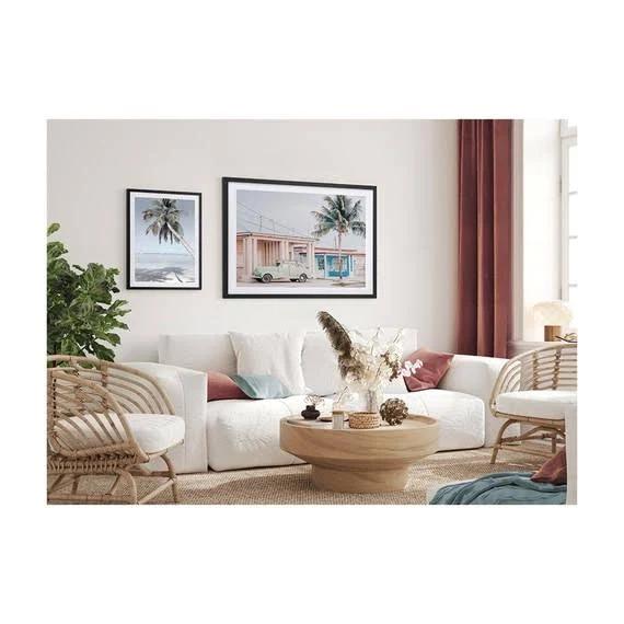 Pastel La Palma Framed Paper Print White by Freedom