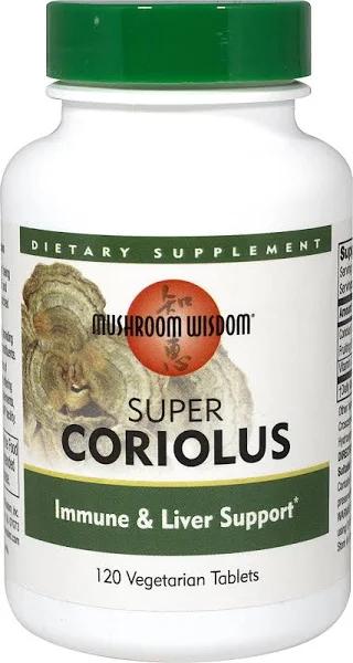 Mushroom Wisdom - Super Coriolus - 120 Vegetarian Tablets