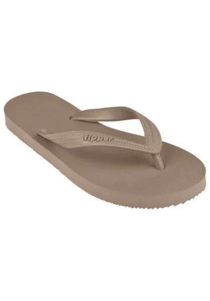 Fipper Basic Natural Rubber Thongs-Mens Light Brown / UK 9