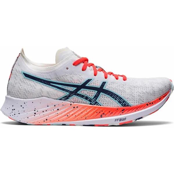 ASICS Magic Speed Womens, 8 / White/Thunder Blue 960