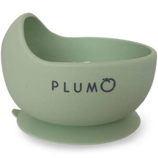 Plum Silicone Suction Duck Egg Bowl - Olive