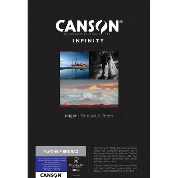 Canson Infinity Platine Fibre Rag Paper | 13 x 19", 25 Sheets