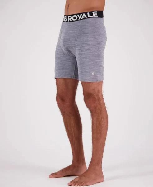 Mons Royale Hold 'Em Merino Mens Boxer - Grey Heather - XL