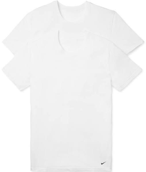 Nike Men's Dri-FIT Essential Cotton Stretch Crewneck Tee / T-Shirt / Tshirt 2-Pack - White