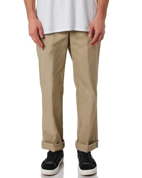 Dickies Mens WP873 Slim Straight Fit Pant Khaki, Size 42