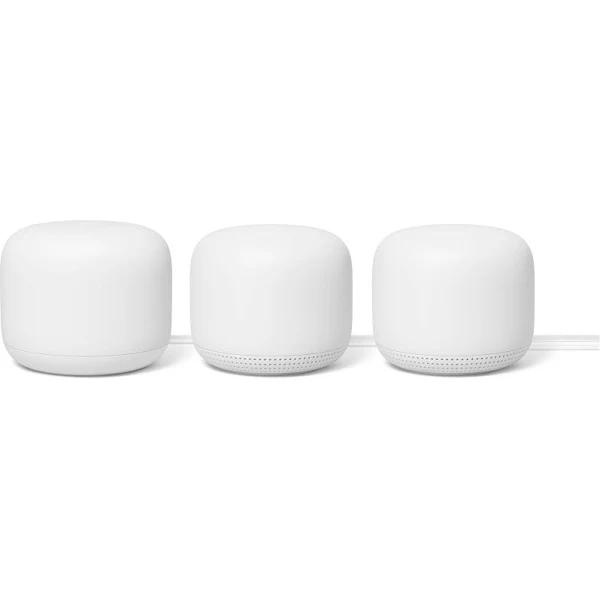 Google Nest Wifi Router and Two Points GA00823-US (Snow, 3-Pack)