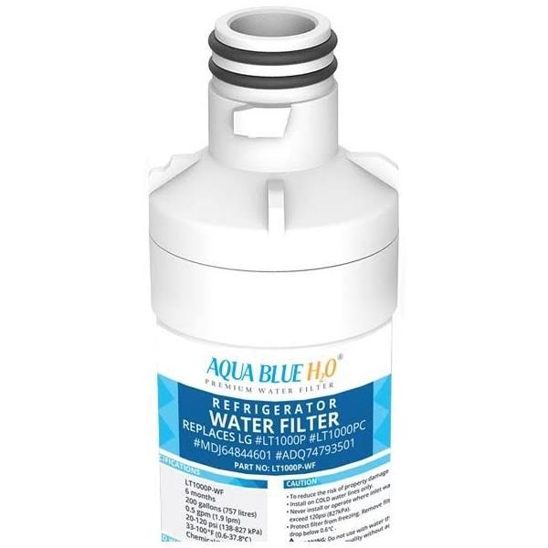 Aqua Blue LT1000P Fridge Water Filter, Compatible With LG LT1000, LT1000PC, MDJ64844601, ADQ74793501