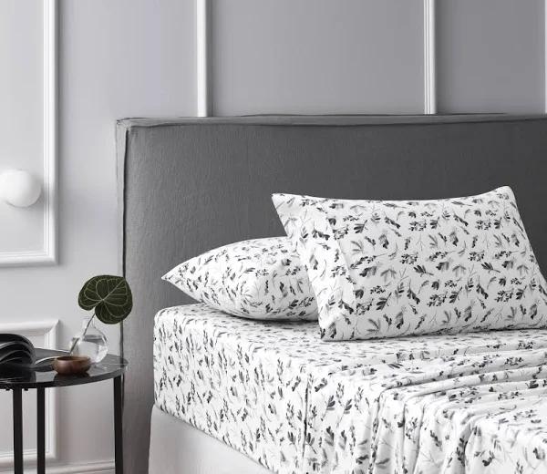 Accessorize Botanical Cotton Flannelette Sheet Set King Single