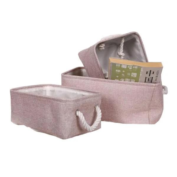 HOD Small Linen Storage Basket Home Decor Storage Solutions - Rose