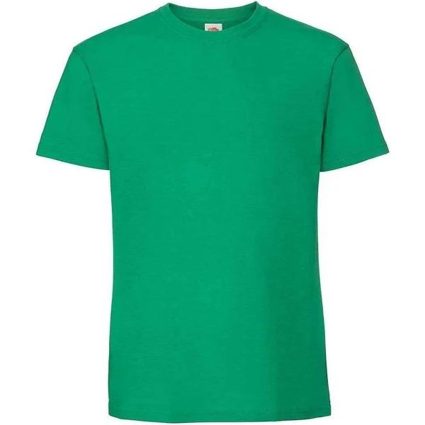 Fruit of The Loom Mens Ringspun Premium T-Shirt Kelly Green 3XL Ringspun Cotton Shirt