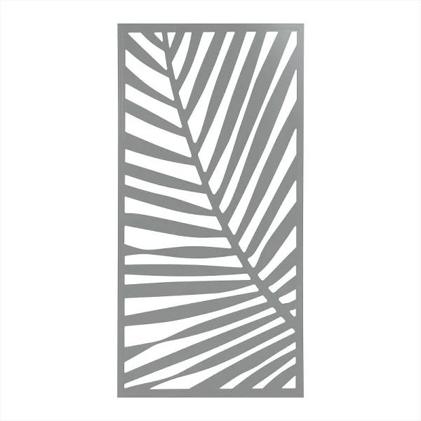 ProtectorAl Protector Aluminium 600 x 900 x 3mm Solid Aluminium Palm Decorative Panel Unframed - Palladium Silver