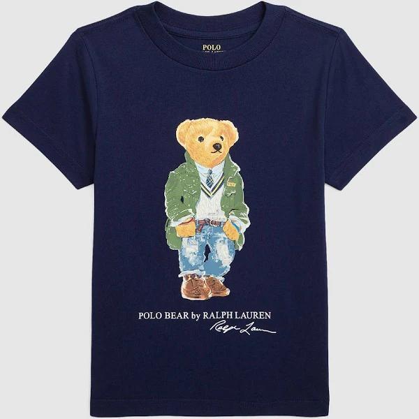 Polo Ralph Lauren - Boy's Navy Printed T-Shirts - Polo Bear Cotton Jersey Tee - Kids - Size 2 at The Iconic