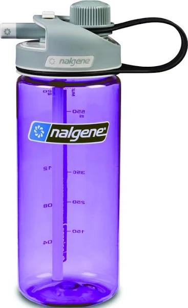 Nalgene SUSTAIN Tritan BPA-Free MultiDrink Water Bottle Made with Material Derived from 50% Plastic Waste, 20 oz, Purple