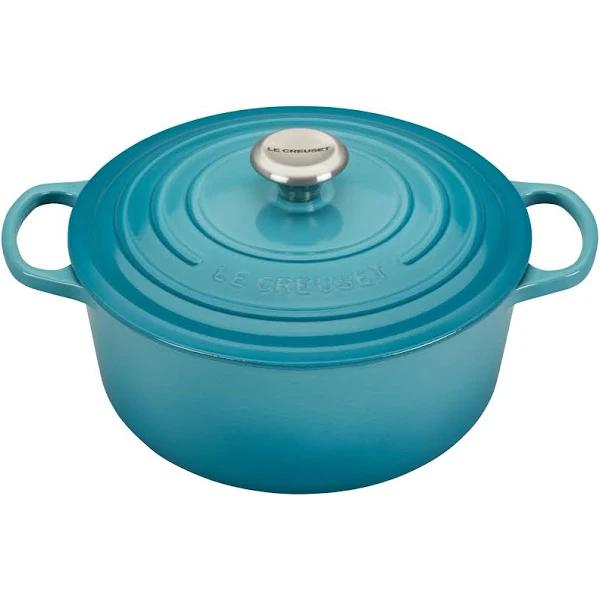 Le Creuset Signature Cast Iron Round Casserole 26cm Caribbean Blue