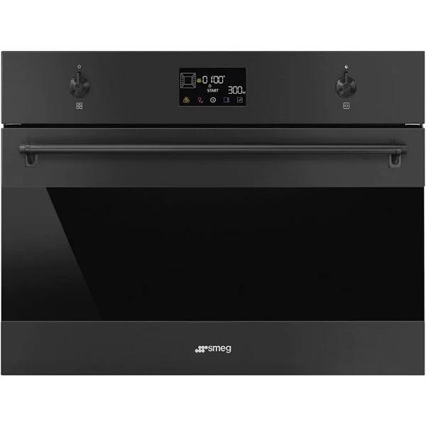 Smeg Compact Classic Speed Oven - Matte Black SOA4302M1N