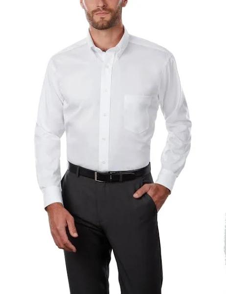 Van Heusen 13V0143 Non-Iron Pinpoint Oxford Shirt White M