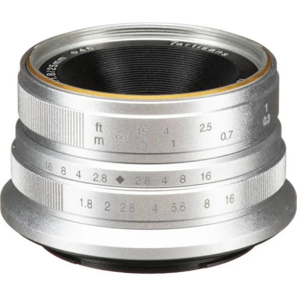 7artisans Photoelectric 25mm f/1.8 Lens For Sony E-Mount - Silver