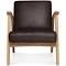 Den Leather Armchair Chocolate Brown by Freedom