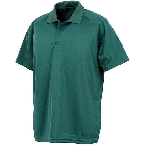 Spiro Unisex Adults Impact Performance Aircool Polo Shirt Bottle Green 3XL Polyester Polo Shirt