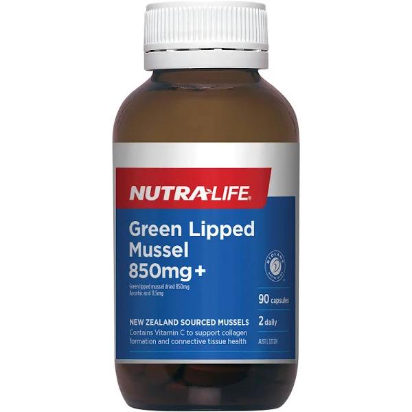 Nutra Life Green Lipped Mussel 850mg 90 Capsules