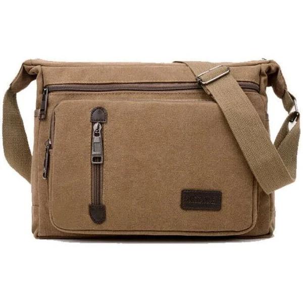 Retro Men's Canvas Shoulder Messenger Bag Crossbody Satchel Travel Man's Bags AU