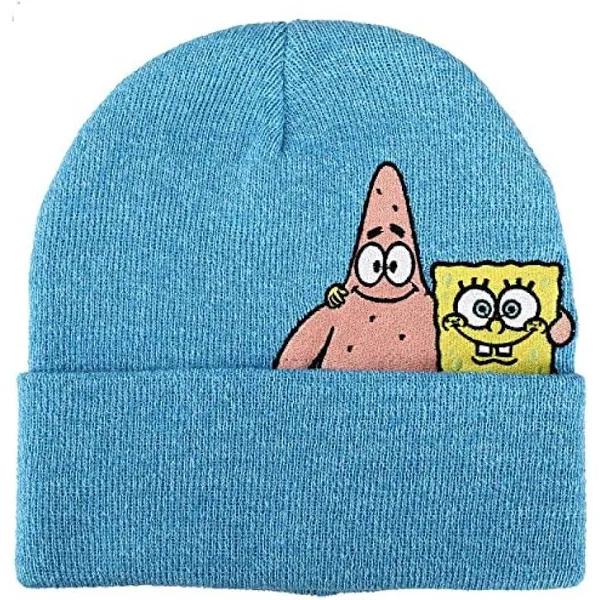 Spongebob Squarepants & Patrick Star Peek-A-Boo Cuff Beanie Blue