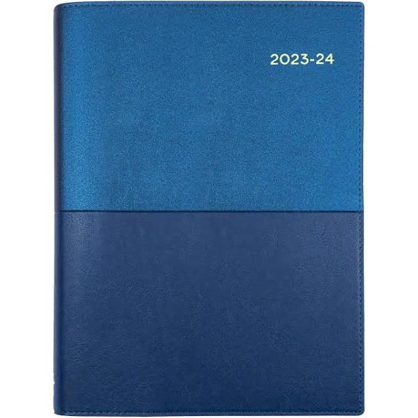 2023-2024 Financial Year Diary Collins Vanessa A4 Week to View Blue