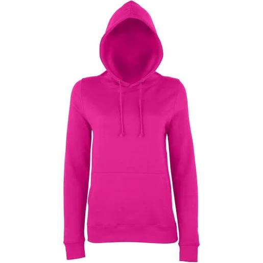 Awdis Just Hoods Womens/Ladies Girlie College Pullover Hoodie Hot Pink S