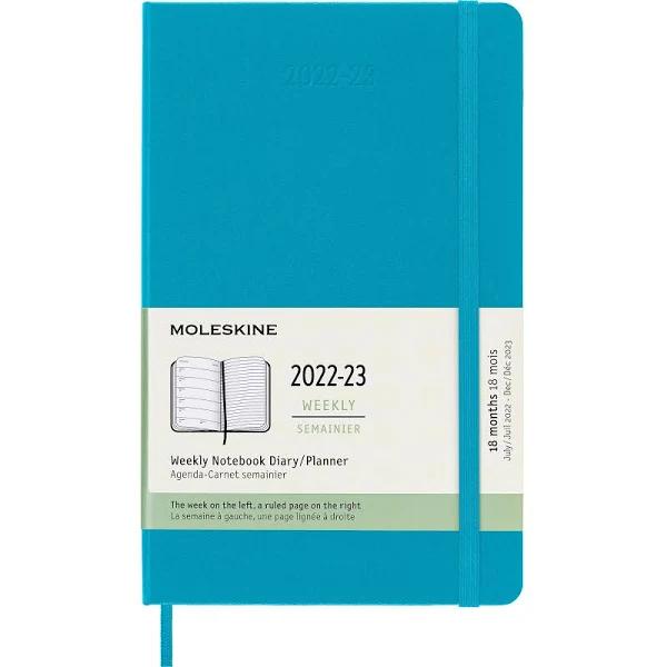 Diary 18 Months Weekly Large Hard Blue Manganese 2023 Moleskine