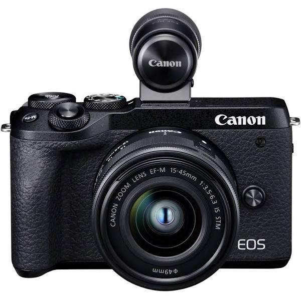 Canon EOS M6 Mark II Mirrorless Camera With 15-45mm Lens and EVF (Black)