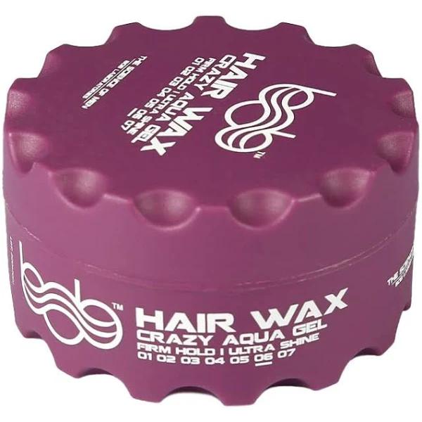 Bob Hair Wax Crazy Aqua Gel Firm Hold Ultra Shine 150ml Purple