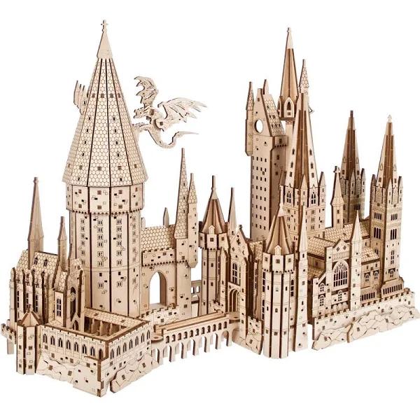 Ugears Harry Potter Hogwarts Castle Building Blocks for Adults - Harry Potter Wooden Puzzle for Teenagers - 3D Puzzles for Adults - Harry Potter