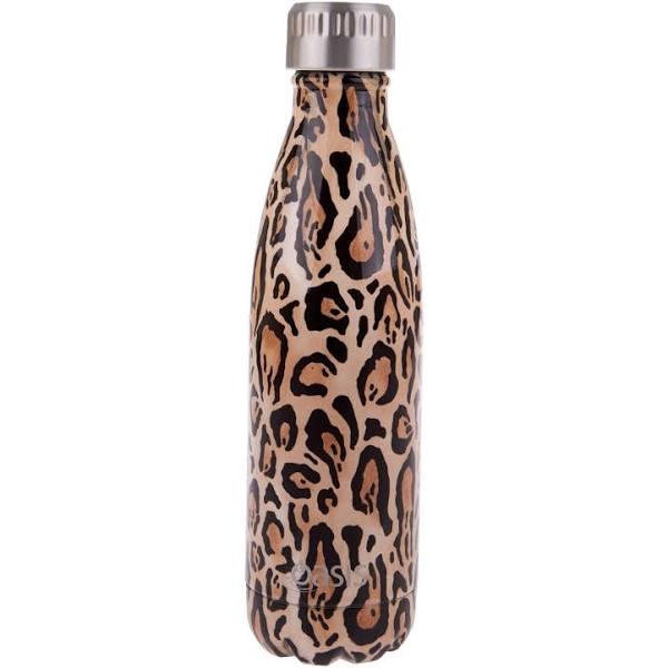 Oasis Stainless Steel Insulated Drink Bottle 500ml - Leopard Print