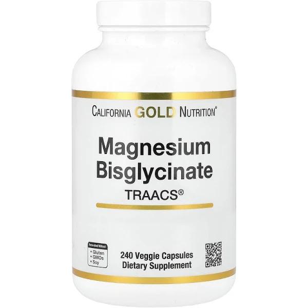 California Gold Nutrition, Magnesium Bisglycinate, 240 Veggie Capsules