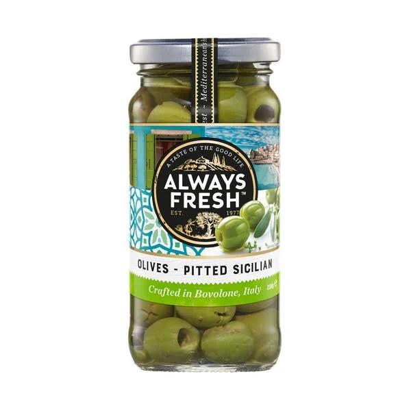 Always Fresh Sicilian Olives Pitted 230g