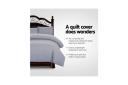 Giselle Bedding Super King Size Classic Quilt Cover Set - Grey