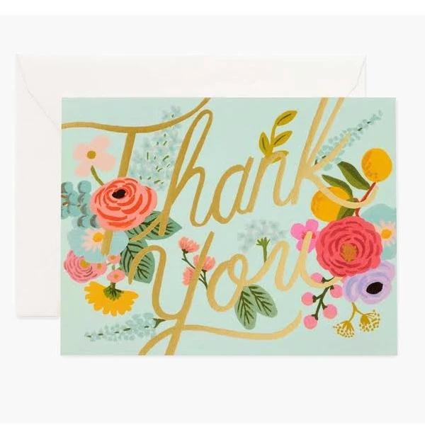 Rifle Paper Co. Mint Garden Thank You Greeting Card