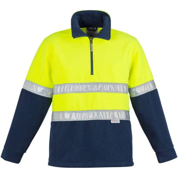 Syzmik ZT461 Hi Vis Polar Fleece Jumper (Hoop Taped) XL / Yellow/Navy