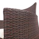 Gardeon 3pc Bistro Wicker Outdoor Furniture Set - Brown